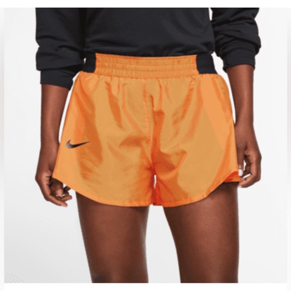 NIKE Tempo Lux Orange Black Running DRI FIT Shorts